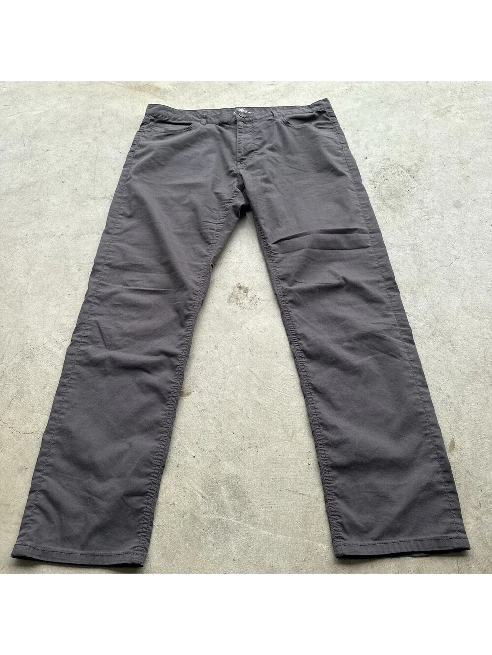 Faherty Pants Mens 35 Ash Gray Movement 5-Pocket Stretch Straight Golf Casual